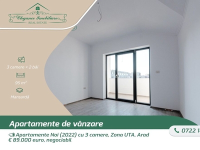 Apartamente Noi (2022) cu 3 camere, Zona UTA, Arad