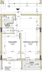 2 camere finisat 46,84 mp , zona centrala, TVA INCLUS