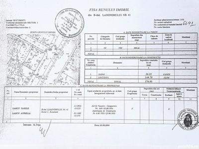 Teren 599,64 mp zona deosebită si casa locuibila 149,79 mp sector 1