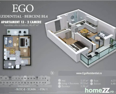 2 Camere - EGO Berceni 16 Bloc 4B