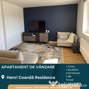 Apartament 3 camere, 2 băi, Henri Coandă Residence