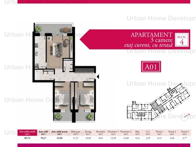 Apartament 3 camere - direct dezvoltator, Metrou Pacii