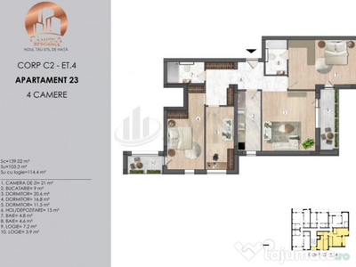 Apartament 4 camere I Campina Residence I Proiect Nou I D...