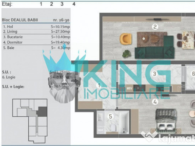 Cavar Residence-Dealul Babii | 2 camere | 2 bai| decomandat