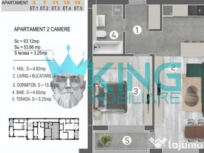 Cavar Residence-Dealul Cucului |2 camere| decomandat | Comis