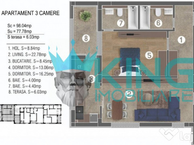 Cavar Residence-Dealul Cucului | 3 camere | 2 bai | etaj 1 |