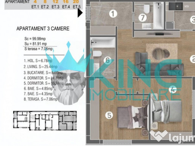 Cavar Residence-Dealul Cucului | 3 camere | 2 bai | etaj 2 |