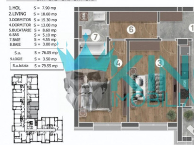 Cavar Residence-Postalionului |3 camere | decomandat | Comis