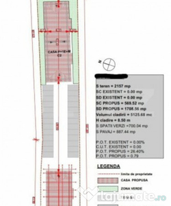 Teren intravilan de vanzare, 2157mp, front stradal de 16,41m