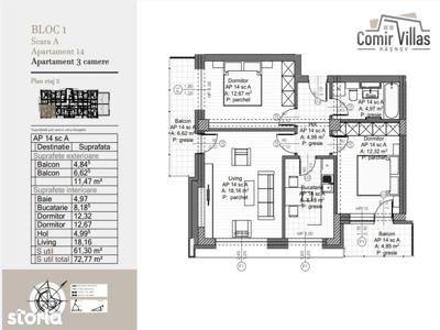 Apartamente 3 camere decomandate bloc 4