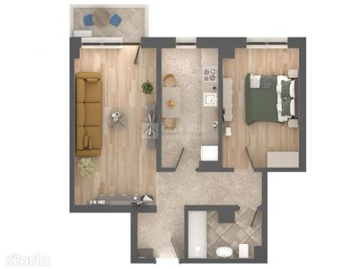 Apartament 2 camere, bloc nou, Podu Ros, predare 2023!