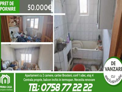 Apartament cu 2 camere ~ zona Colegiu / Brosteni ~ etaj 4 ~ conf 1 sdec sporit ~ Pret: 50.000 neg.