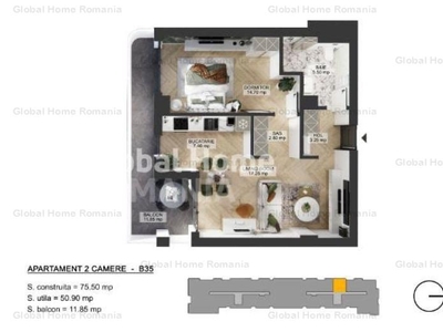 Apartament 2 camere 75,5 MP | Zona Pipera - My Place North | Pipera Plaza