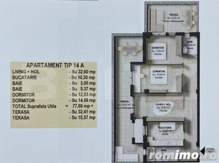 Apartament 3 camere, etaj 2, 77.88 mp, în Fălticeni