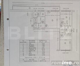 Apartament 3 camere,57mp, zona de Sud