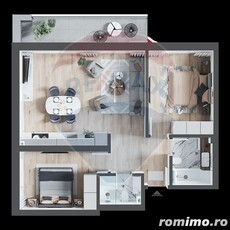 Apartament cu 3 camere de vânzare, bloc nou, Nufărul