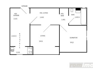 Apartament de vanzare trivale 2 camere complex 1