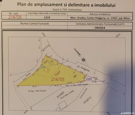 De vanzare teren intravilan 1319 mp Podgoria