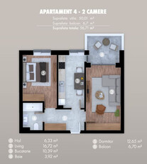 Apartament 2 cam. dec. ideal locuința sau investiție