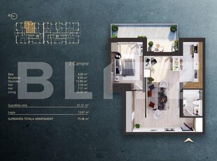 Apartament 2 camere intr-un Ansamblu rezidential Premium, zona Fabricii