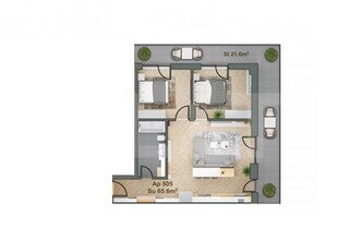 Apartament 3 camere, 66mp, etaj intermediar, bloc Premium, zona Iulius Mall