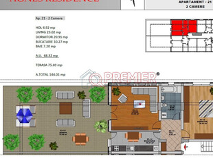 Metrou Dimitrie Leonida - 2 camere cu terasa 76 mp -