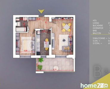 Theodor Pallady - Apartament 2 camere