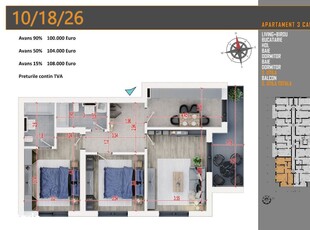 Apartament 3 camere | NOU | Upground Residence