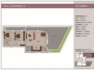 3 camere | 12 min Metrou | Incalzire in Pardoseala | Comision 0%