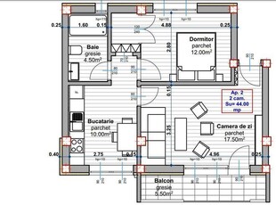 2 Camere Cornisa Lg Facultate Parter Totul Nou