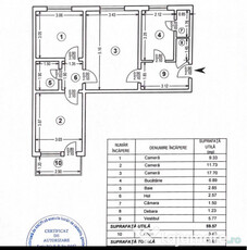 Apartament 3 camere lângă stadionul Girueta.