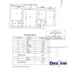 BD. PRIMAVERII - Apartament 3 camere 59 mp semidecomandat