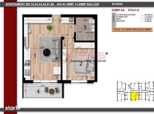 Apartament 1 camera de inchiriat Radu Negru