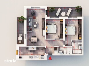 Apartament cu 4 camere de vânzare în zona Racadau