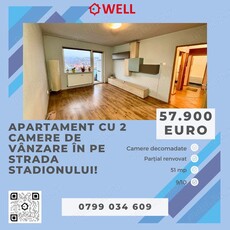 Apartament cu 2 camere de vânzare în Sfântu Gheorghe, pe strada Stadionului!