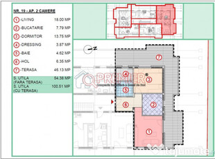 Avans 5% - 2 camere unic - terasa 47 mp - Popesti Leordeni