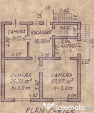 Casa cu 3 camere, 175 mp utili, teren cu 377 mp, Central