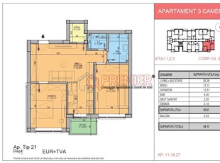 Apartament cu 2 camere de vanzare, Piață Marasti.