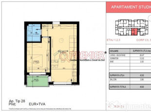 Popesti Leordeni - studio 2 camere - reducere 9%