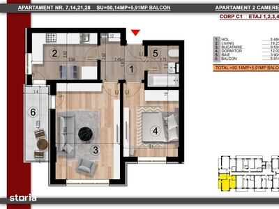 Apartament 2 camere decomandat, Berceni metrou