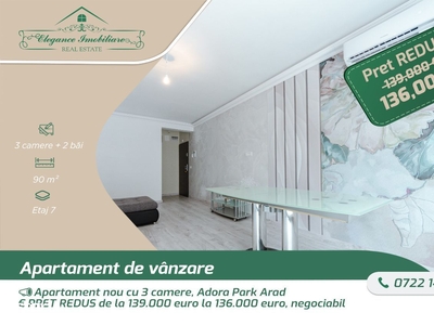 Apartament nou cu 3 camere, Adora Park Arad