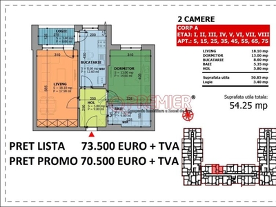 Brancoveanu - Luica 2 camere la promotie