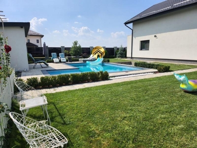 Vila individuala cu piscina in Domnesti , 4 camere, 755mp teren,