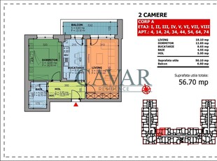 2 Camere 57 mp Proiect Finalizat Comision 0%