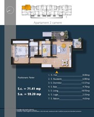 AP. 2 CAM. + CURTE 30MP ,BLOC FINALIZAT P+4 / LIDL 1 DECEMBRIE