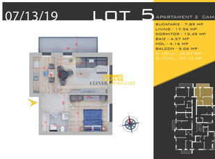 Apartament 2 camere Decomandate Th. Pallady