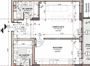 PROIECT NOU, apartament 2 camere finisat, 40 mp utili, zona