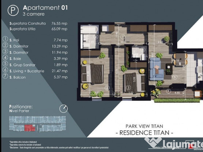 Apartament 3 camere incalzire in pardoseala