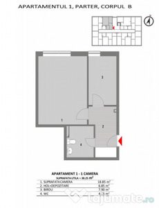 Apartament cu 2 camere, 38mp utili, finisat, bloc nou, SEMIC