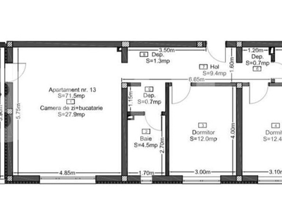 Apartament de 3 camere, bloc nou, 71 mp, zona Eroilor